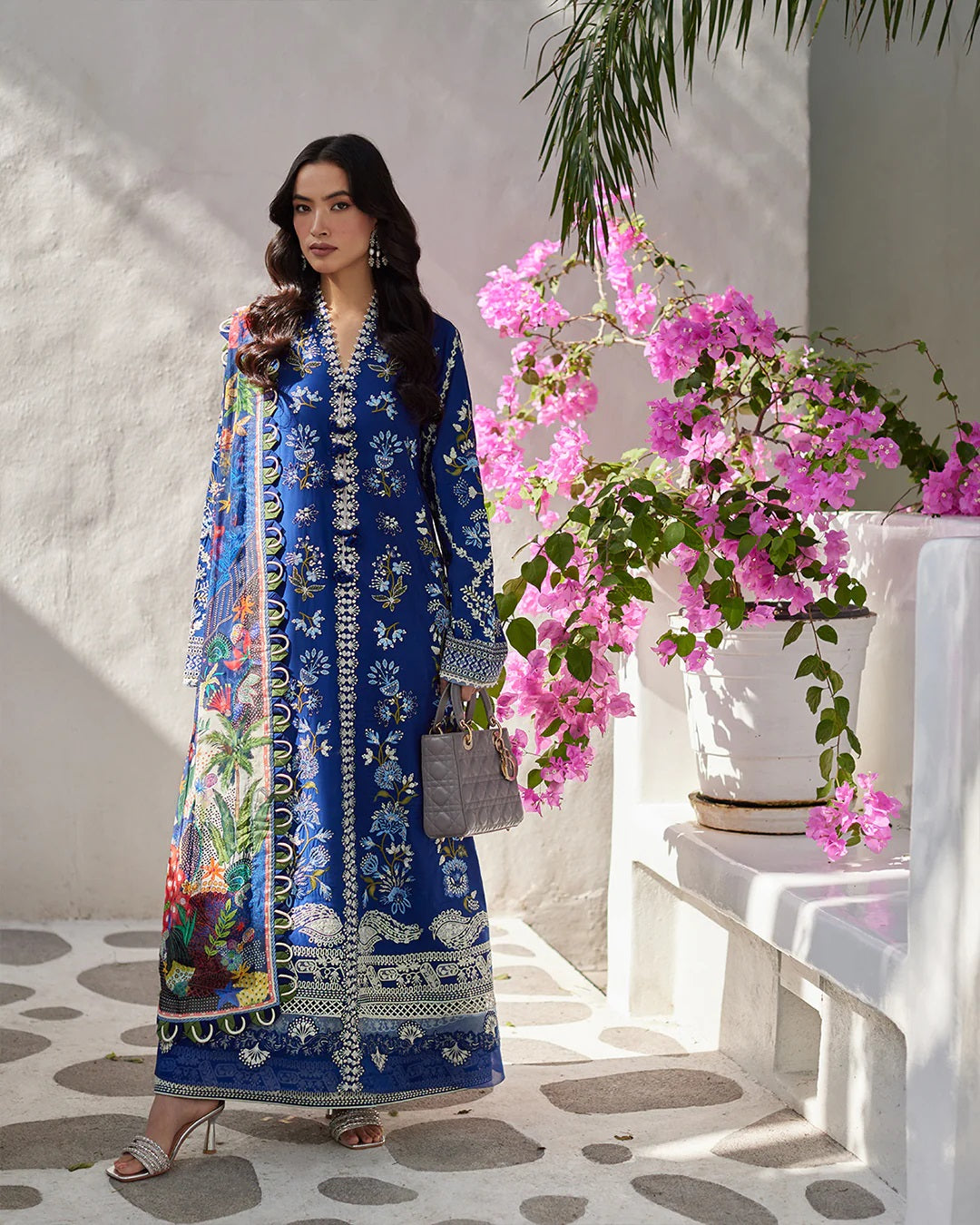 Liliana by Faiza Saqlain Embroidered Lawn 3 Piece Unstitched Dress - Viera