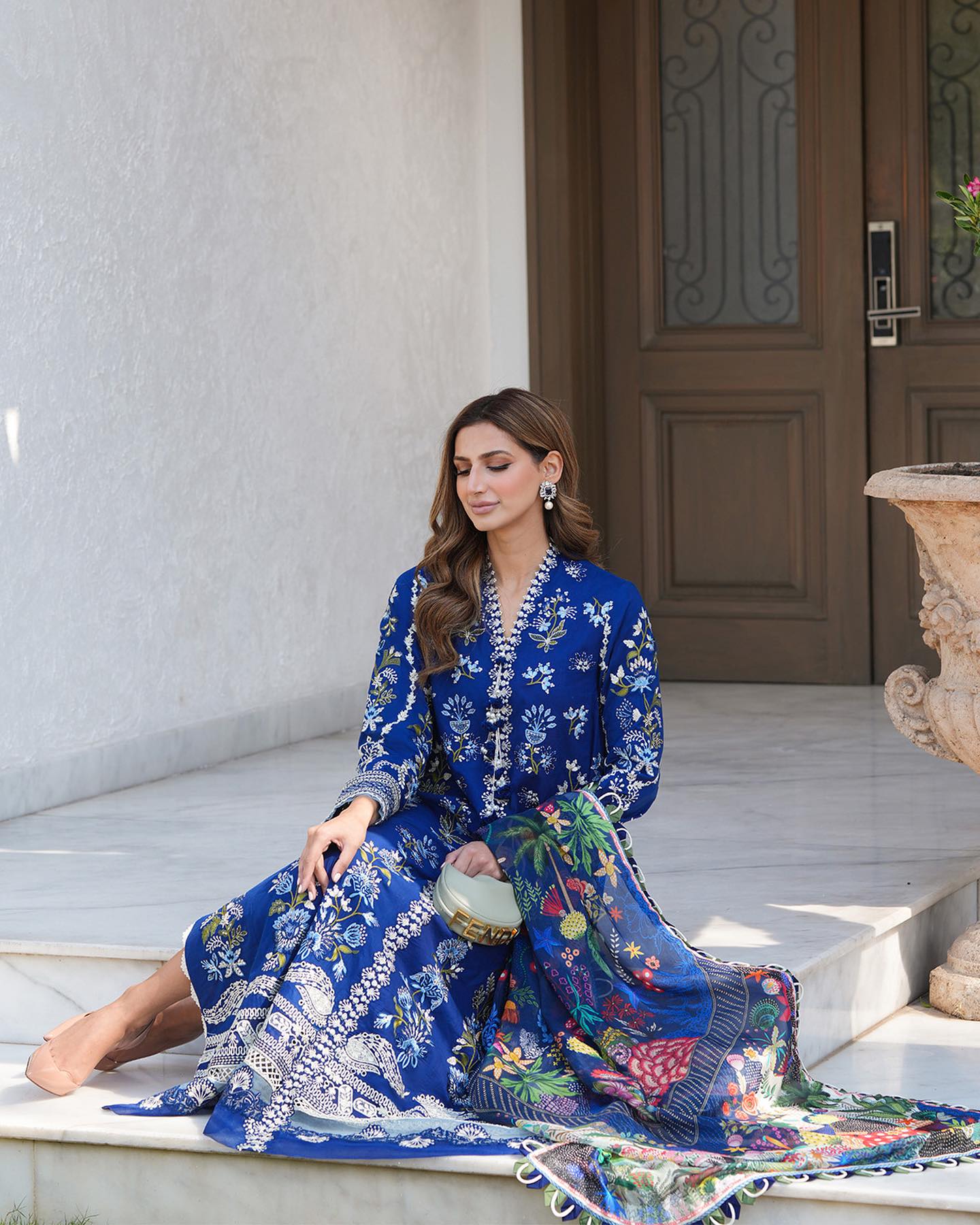 Liliana by Faiza Saqlain Embroidered Lawn 3 Piece Unstitched Dress - Viera