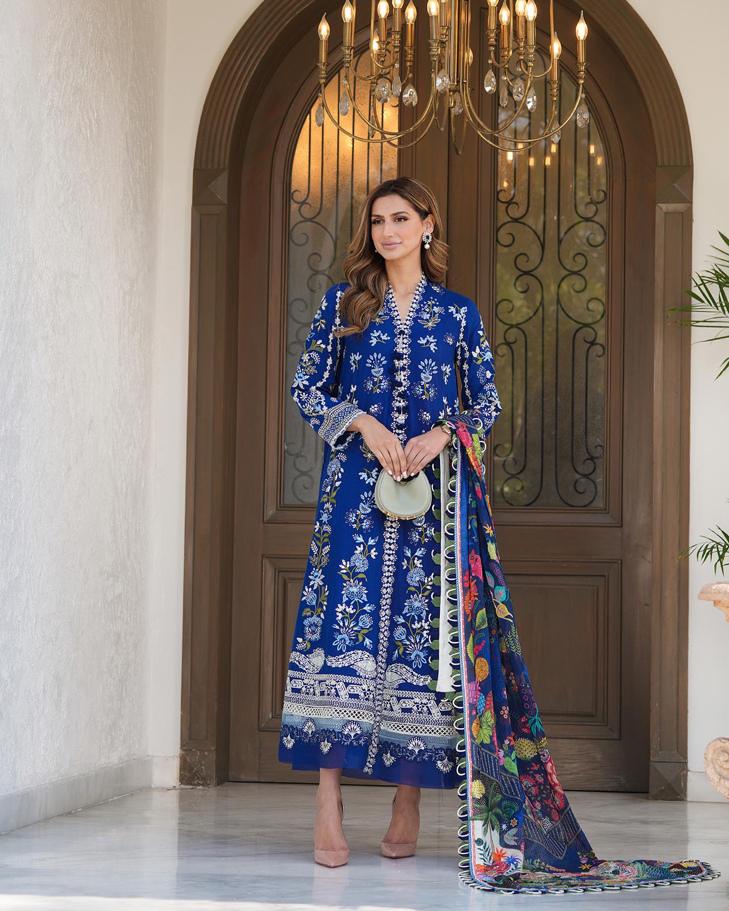 Liliana by Faiza Saqlain Embroidered Lawn 3 Piece Unstitched Dress - Viera