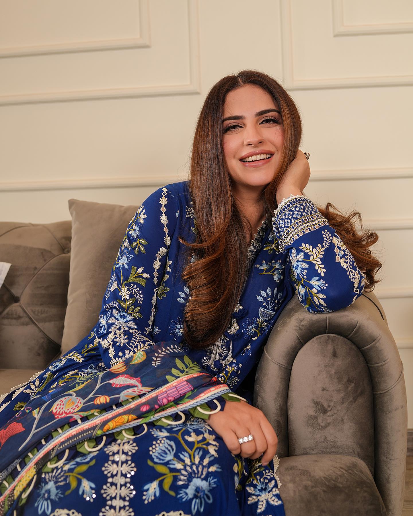 Liliana by Faiza Saqlain Embroidered Lawn 3 Piece Unstitched Dress - Viera