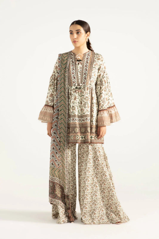 Sapphire Intermix Printed Cotton Unstitched 3 Piece Suit U3-DY22V5-8