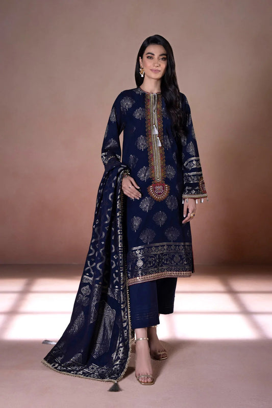 Sapphire Intermix Embroidered Jacquard Unstitched 3 Piece Suit U3E-CL22V5-7