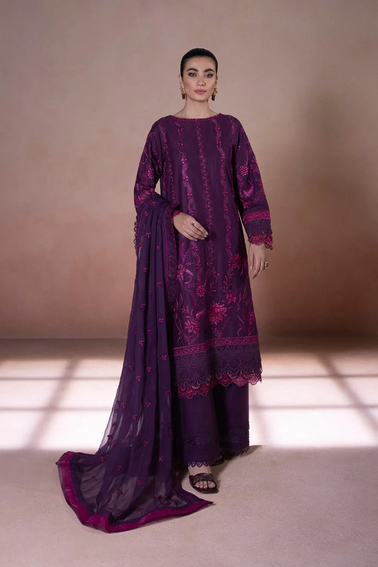 Sapphire Intermix Embroidered Jacquard Unstitched 3 Piece Suit U3E-SG22V5-1
