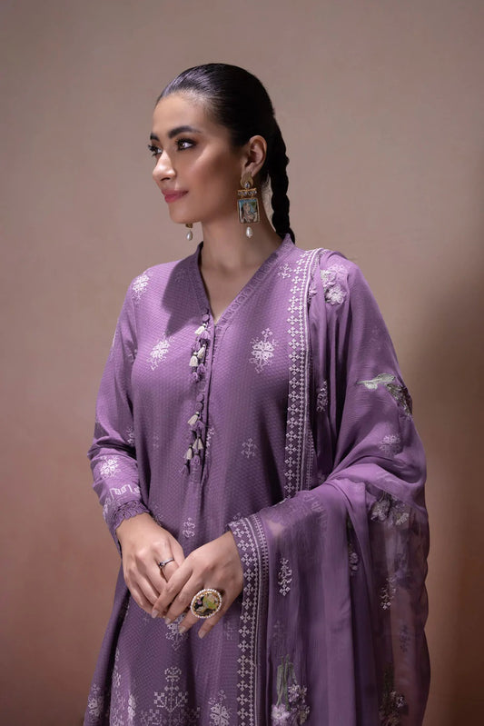 Sapphire Intermix Embroidered Jacquard Unstitched 3 Piece Suit U3E-SG22V5-3