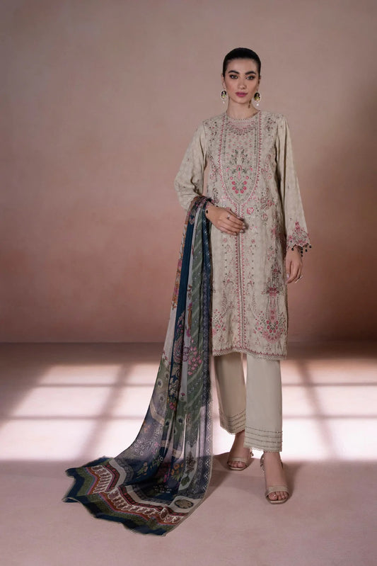 Sapphire Intermix Embroidered Jacquard Unstitched 3 Piece Suit U3E-SG22V5-8