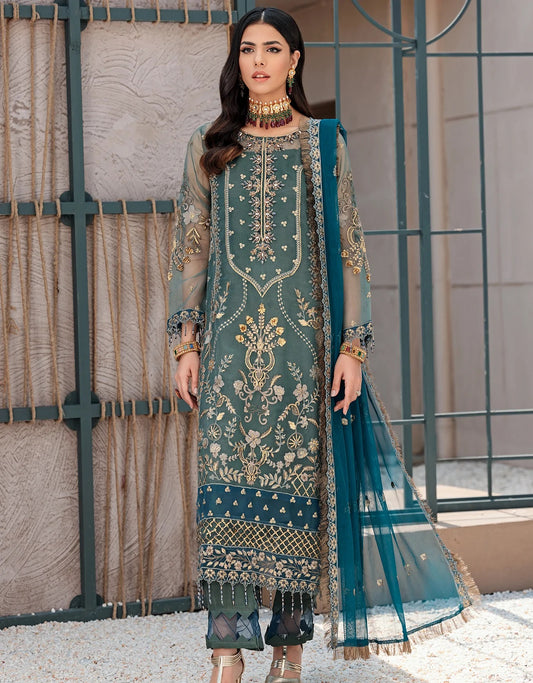 Nafasat By Emaan Adeel Embroidered Organza Suits Unstitched 3 Piece NF-01