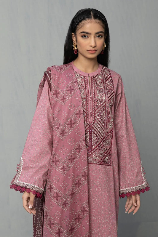 Sapphire Intermix Embroidered Cotton Unstitched 3 Piece Suit U3E-DY22V58-B