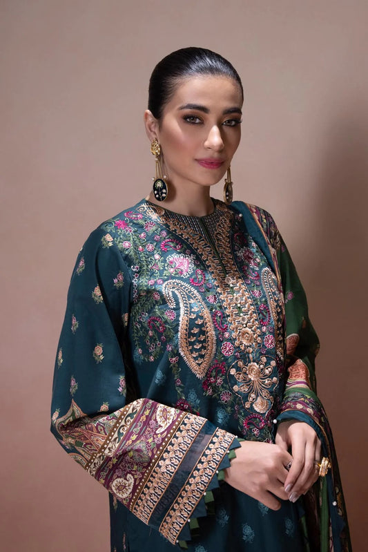 Sapphire Intermix Embroidered Cotton Unstitched 3 Piece Suit U3E-SG22V51-7