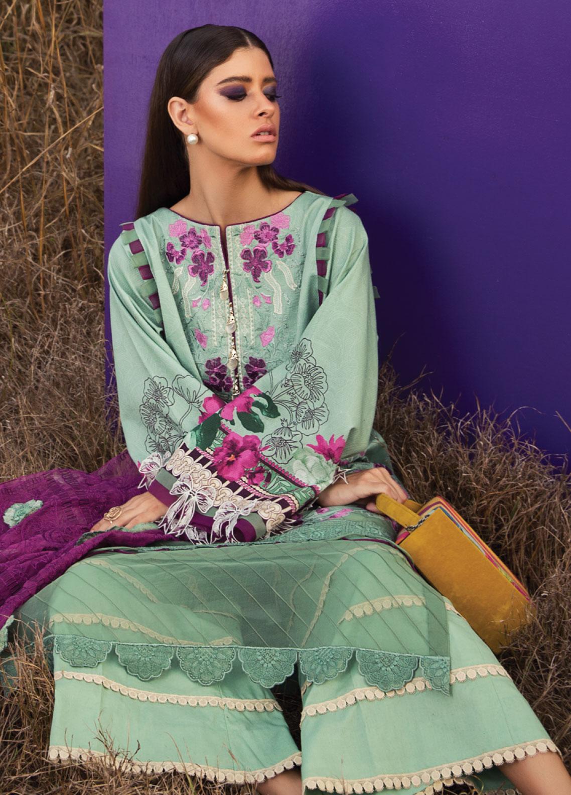 Rang Rasiya Luxury Embroidered Lawn Unstitched 3 Piece Suit RR20L 105