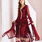 Azure Luxe Embroidered Suits Unstitched 4 Piece AZE23-105a Tempting Berry