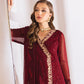 Azure Luxe Embroidered Suits Unstitched 4 Piece AZE23-105a Tempting Berry