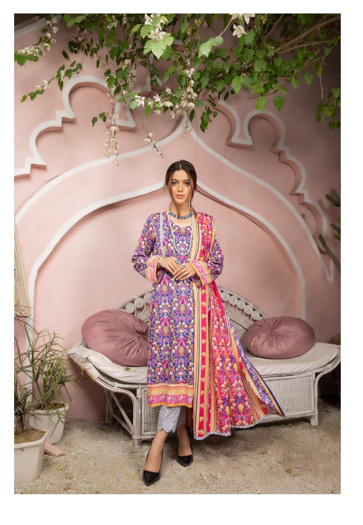Orchid Digital Printed Lawn Unstitched 3 Piece Suit - 10 by Regalia Textile