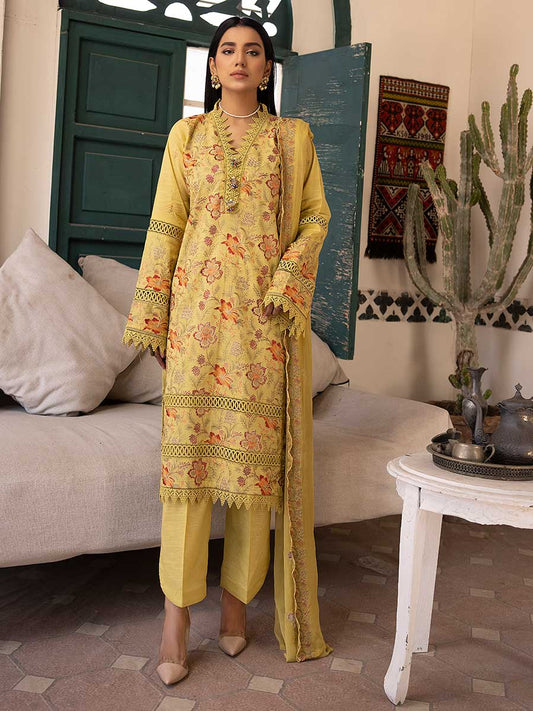Majestic Embroidered Lawn Dress Unstitched 3pc D-10