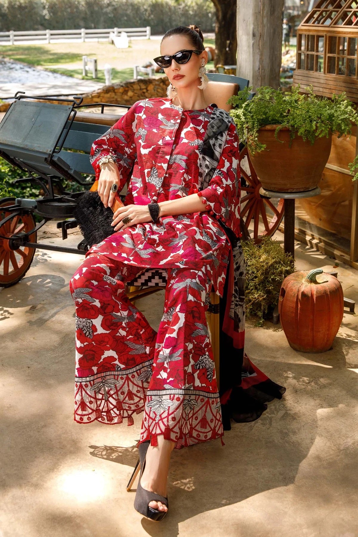 M.Prints By Maria B Embroidered Lawn Suits Unstitched 3 Piece MPT-1710-A