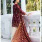 Noorma Kamal Embroidered Chiffon Unstitched 3 Piece Suit NK - 10 Oriental Poppy