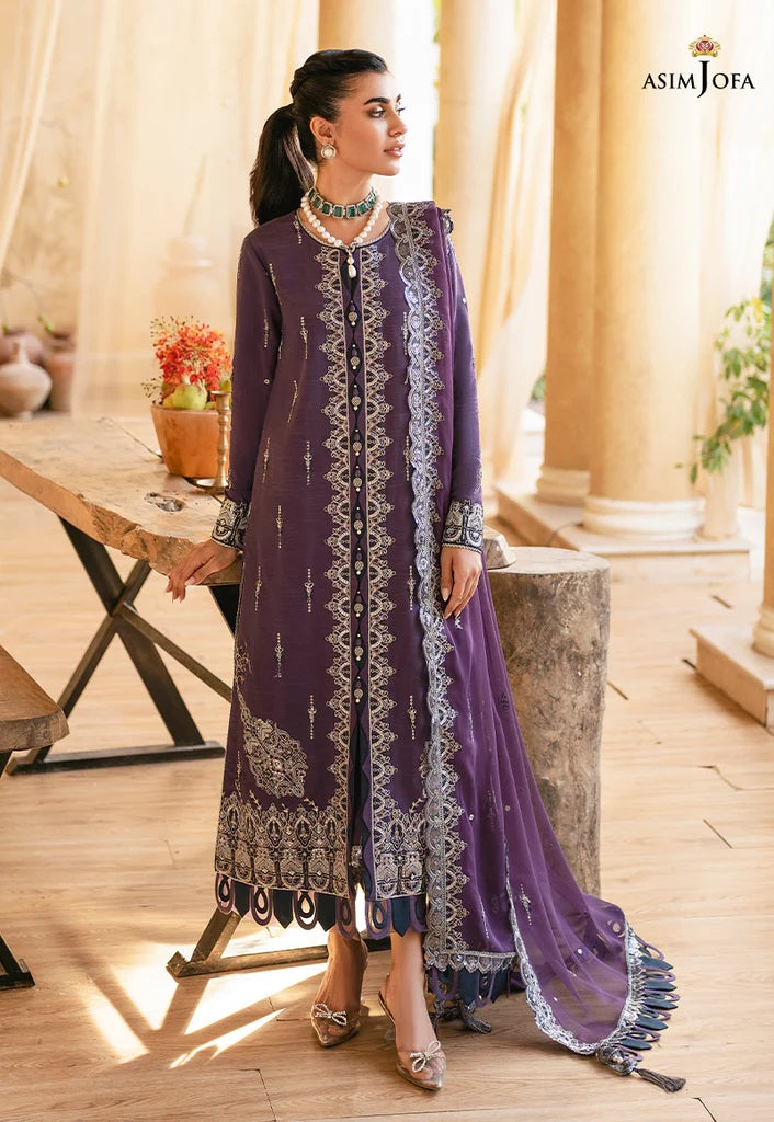 Mehr o Mah by Asim Jofa Festive Embroidered 3pc Unstitched Suit AJM-10