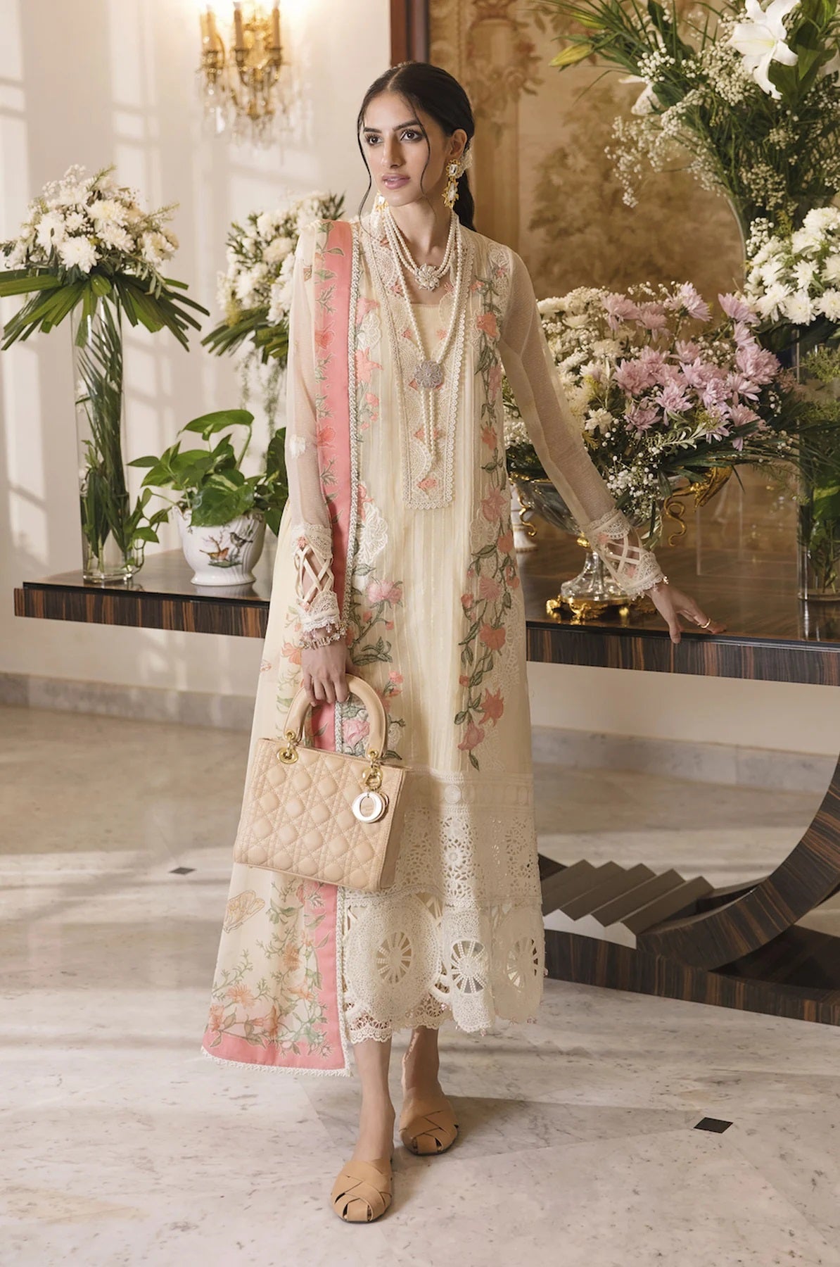 Sable Vogue Embroidered Lawn Suits Unstitched 3 Piece SL-11-23-V1 YARA - Luxury Collection