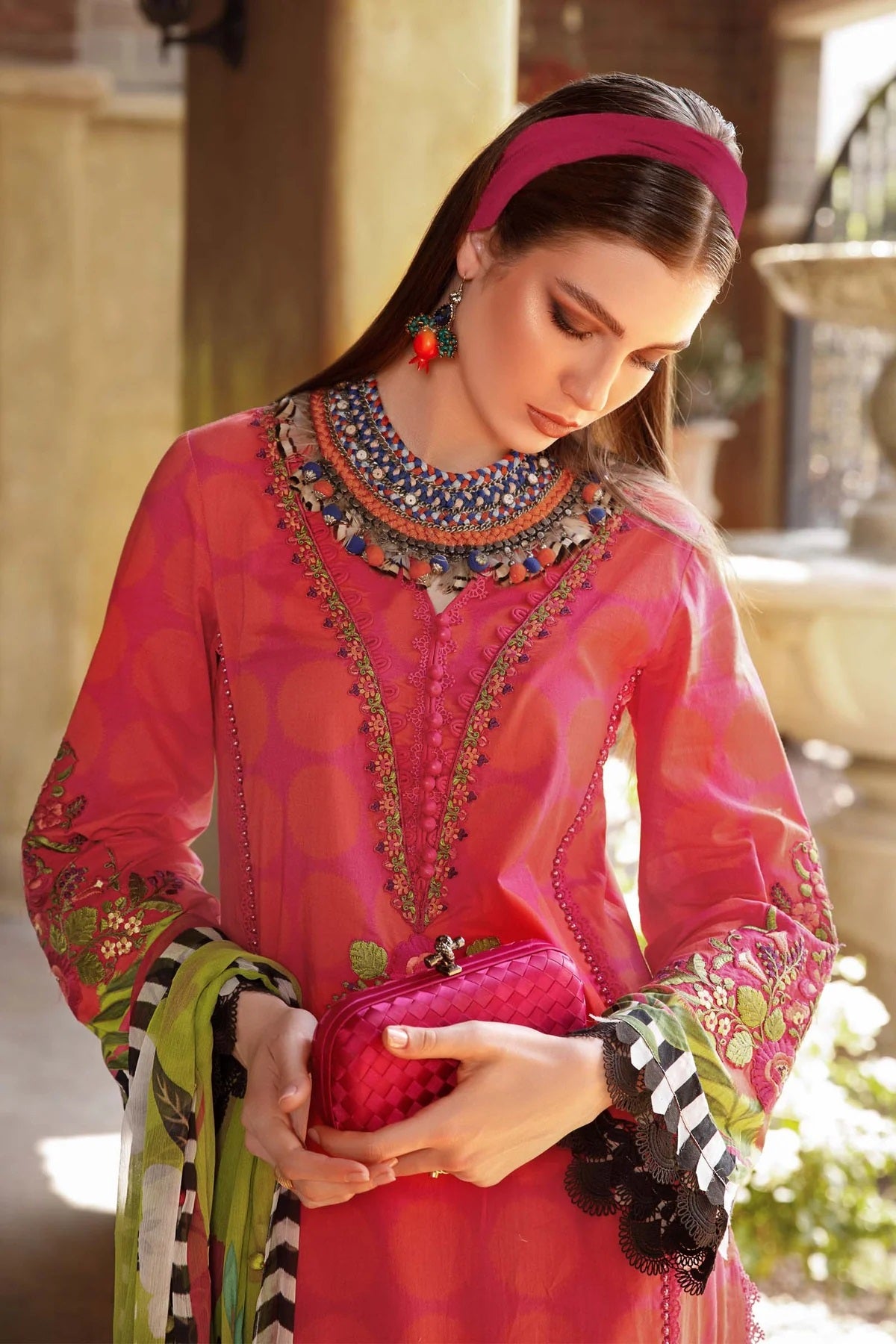 M.Prints By Maria B Embroidered Lawn Suits Unstitched 3 Piece MPT-1711-A