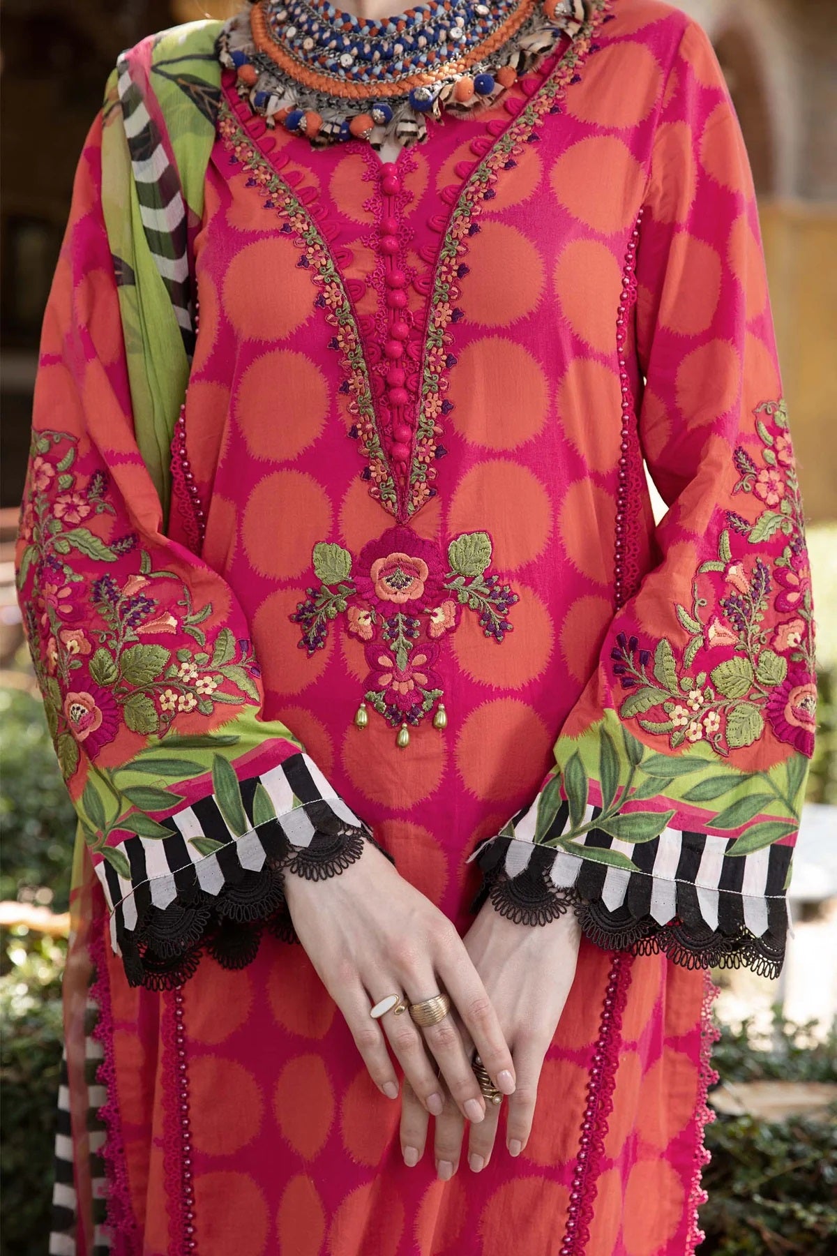 M.Prints By Maria B Embroidered Lawn Suits Unstitched 3 Piece MPT-1711-A