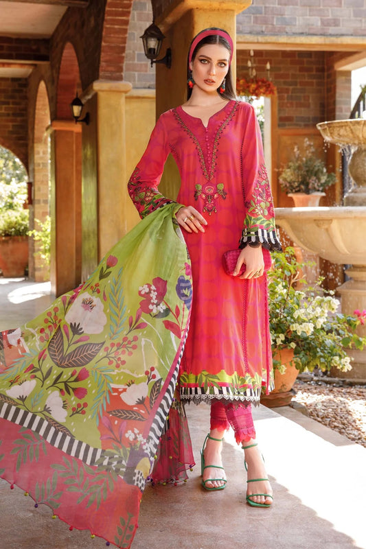 M.Prints By Maria B Embroidered Lawn Suits Unstitched 3 Piece MPT-1711-A