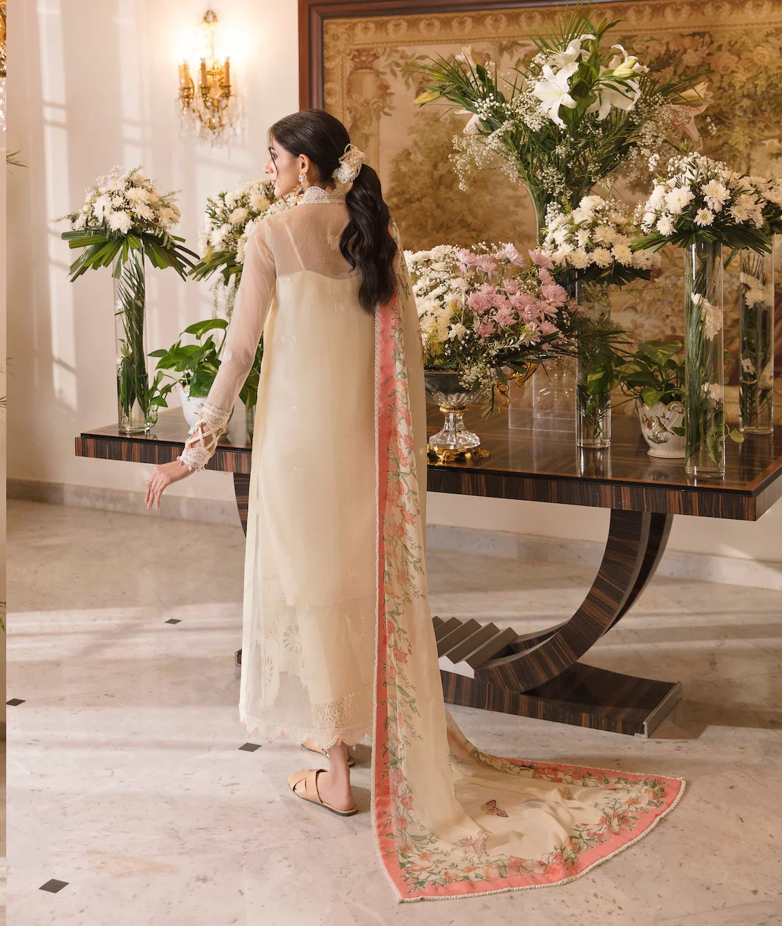 Sable Vogue Embroidered Lawn Suits Unstitched 3 Piece SL-11-23-V1 YARA - Luxury Collection