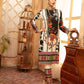 NUR Rang Barang Printed Linen Unstitched 2pc Suit - RB 12