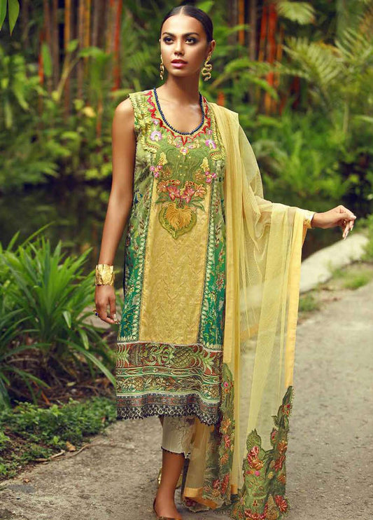 Tena Durrani Embroidered Lawn Unstitched 3 Piece Suit - 12 Nerine - Eid ul Azha Collection