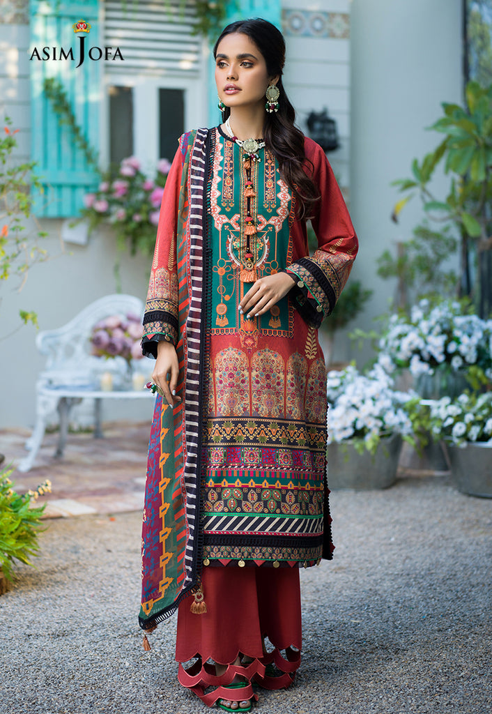 Rania By Asim Jofa Printed Lawn Suits Unstitched 3 Piece AJPR-12