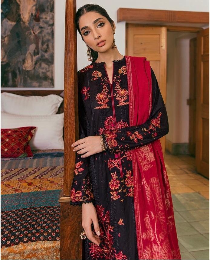 Zaha by Khadijah Shah Embroidered Lawn Unstitched 3 Piece Suit - 12 TABISH