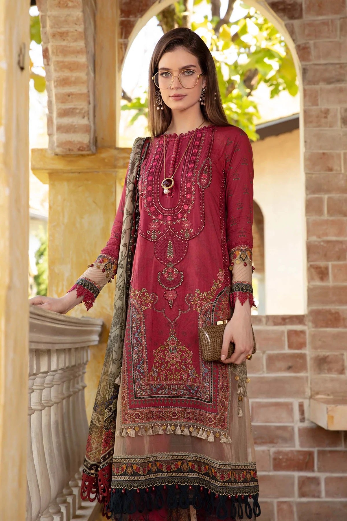 MPrints By Maria B Embroidered Lawn Suits Unstitched 3 Piece MPT-1712-B