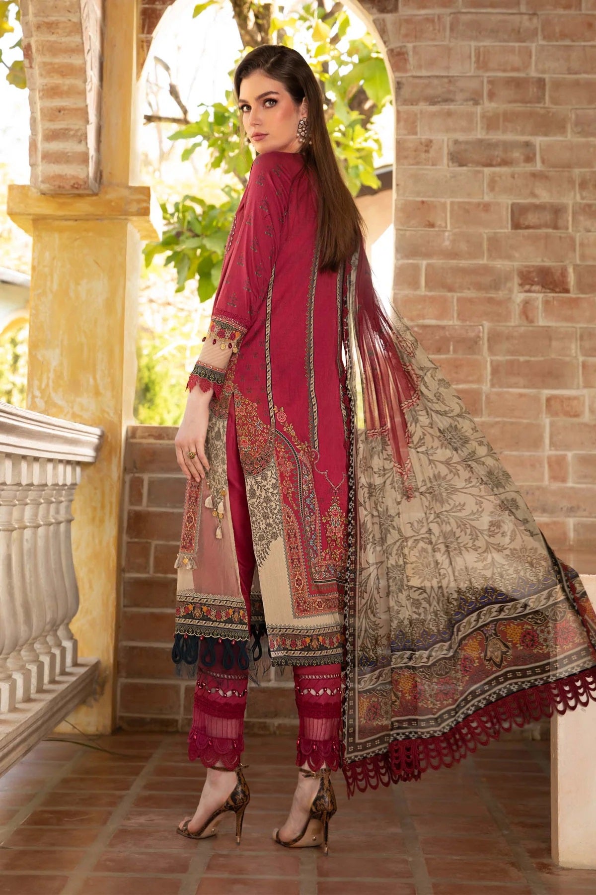 MPrints By Maria B Embroidered Lawn Suits Unstitched 3 Piece MPT-1712-B