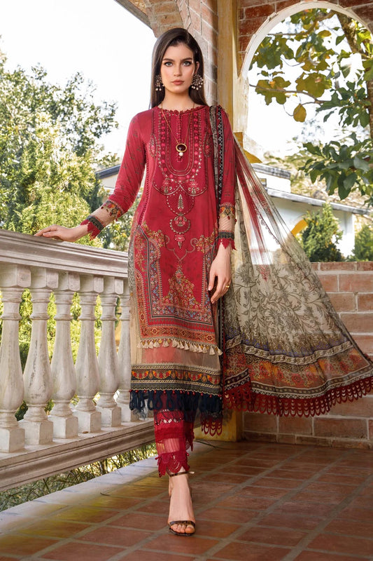 MPrints By Maria B Embroidered Lawn Suits Unstitched 3 Piece MPT-1712-B