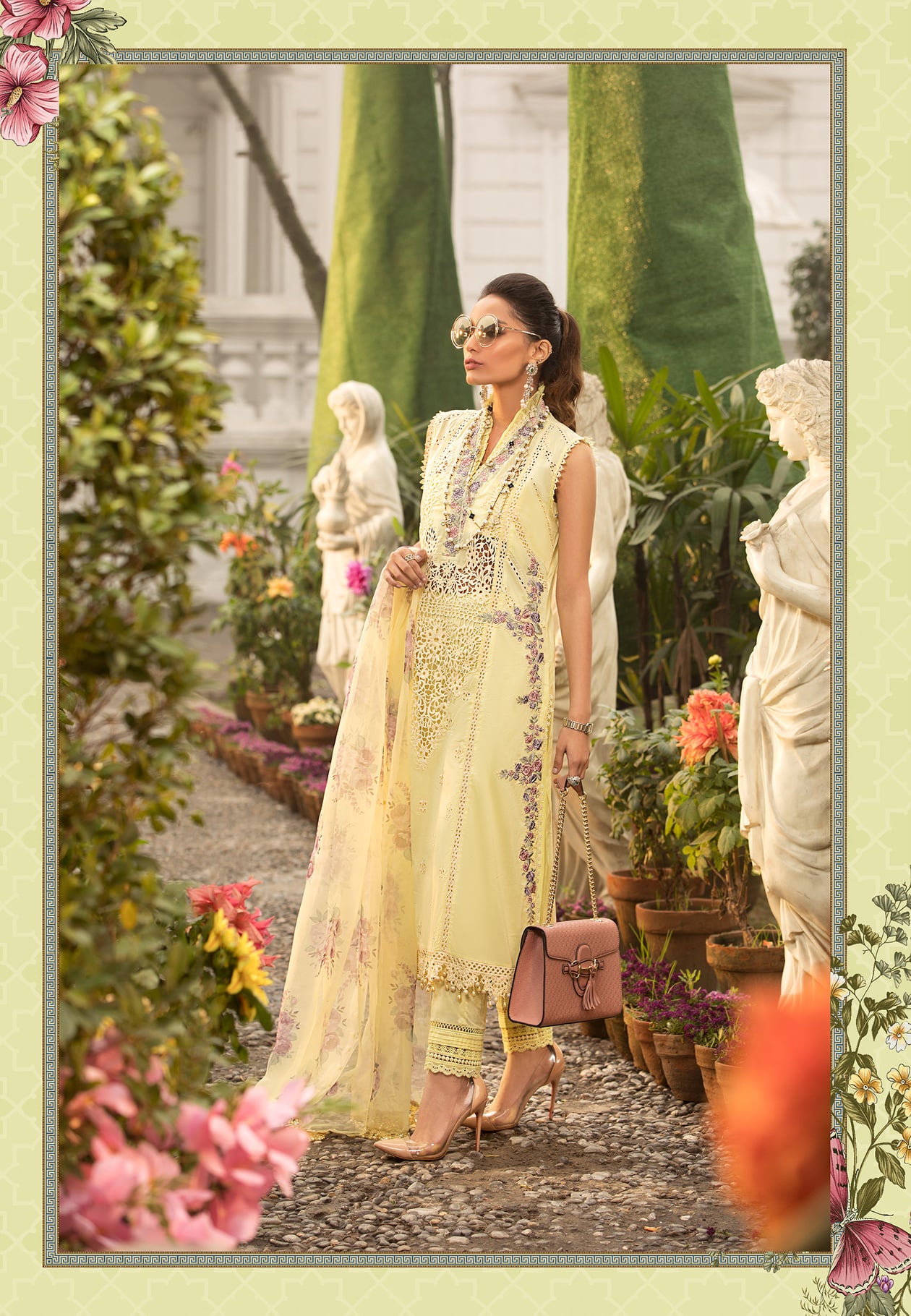 Maria B Embroidered Lawn Suits Unstitched 3 Piece D-2212-B Summer Collection 2022