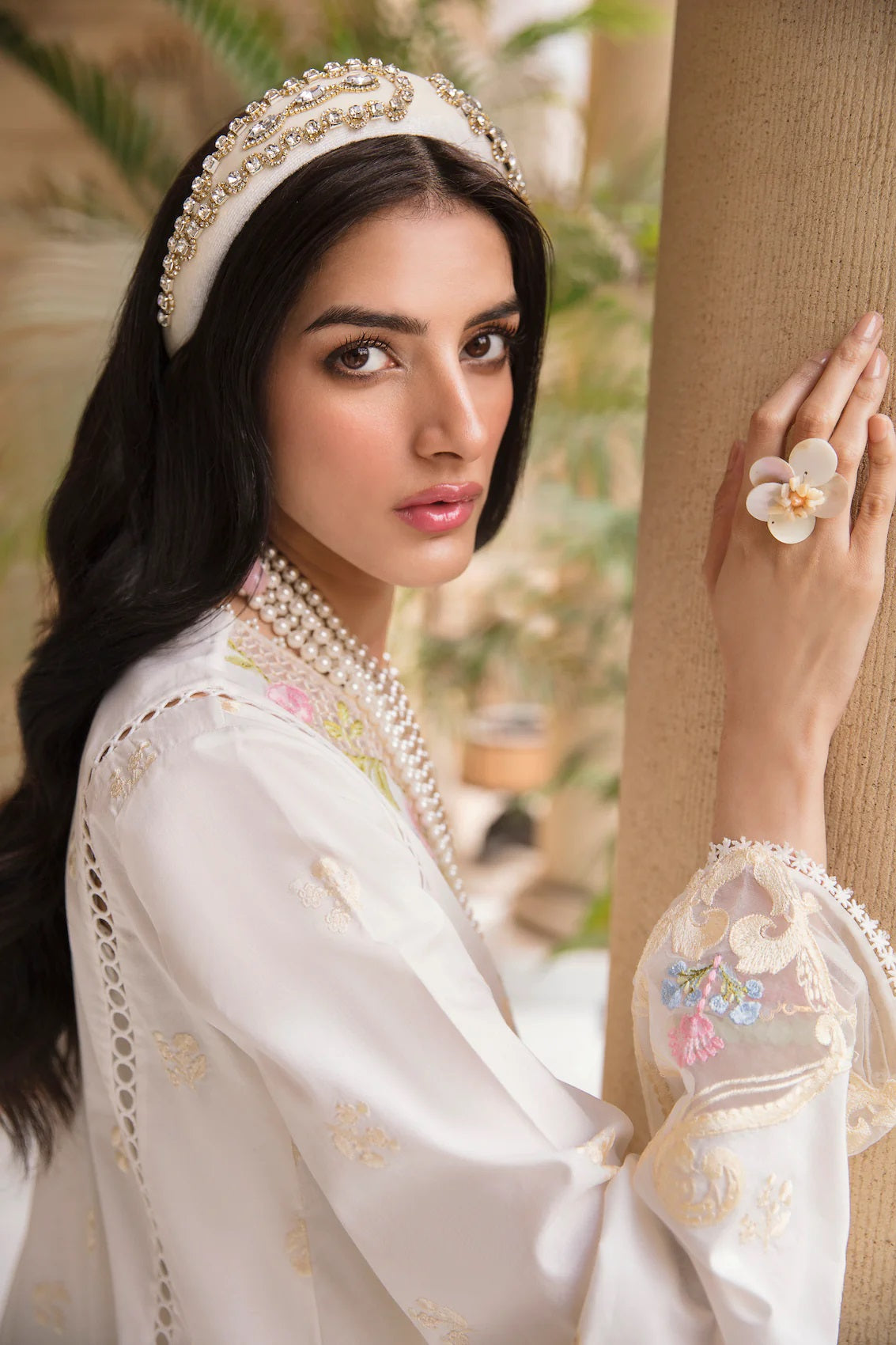 Sable Vogue Embroidered Lawn Suits Unstitched 3 Piece SL-12-23-V1 DHALIA - Luxury Collection