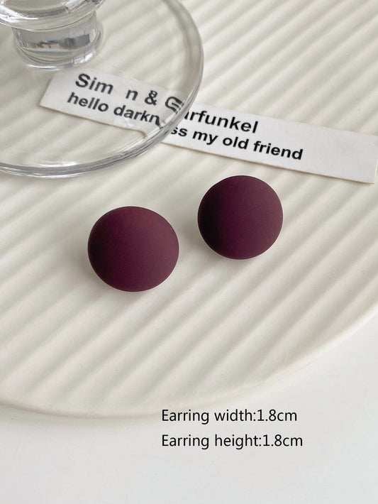 Round Stylish Stud Earrings - HDJ-130