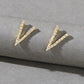 Rhinestone Letter Earrings - HDJ 132