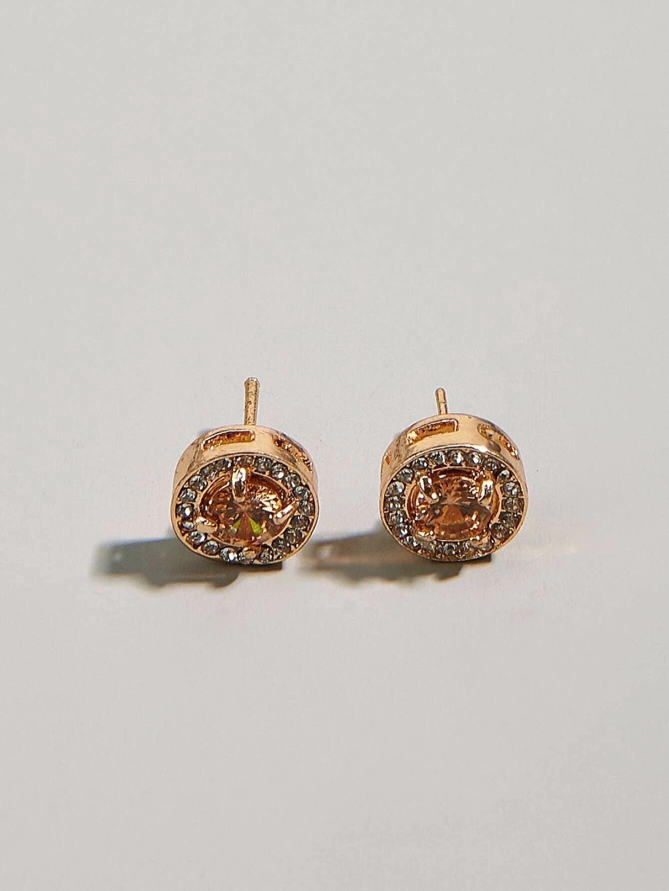 Faux Gem Rhinestone Stud Earrings - HDJ 133