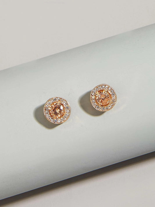 Faux Gem Rhinestone Stud Earrings - HDJ 133