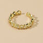 Zircon Decor Cuff Ring - HDJ 134