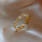 Zircon Decor Cuff Ring - HDJ 134