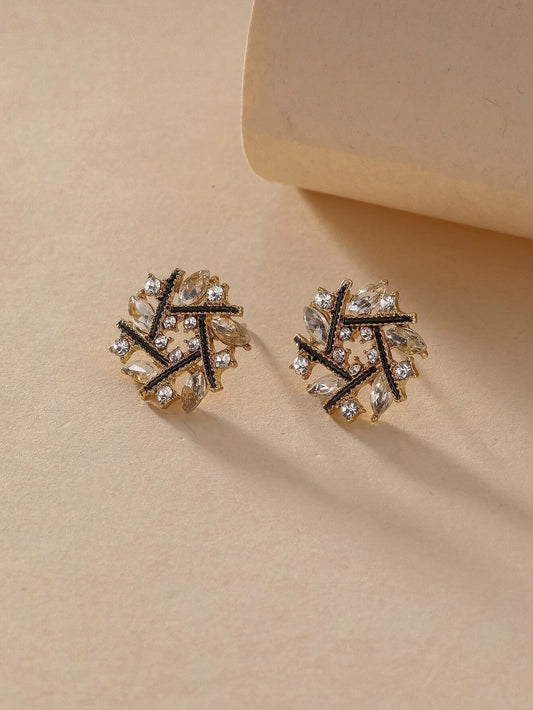 Rhinestone Stylish Stud Earrings - HDJ 137