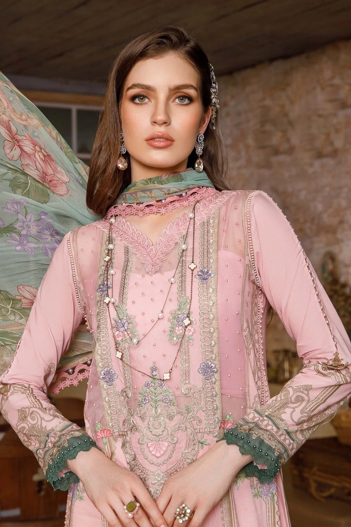 MPrints By Maria B Embroidered Lawn Suits Unstitched 3 Piece MPT-1713-A