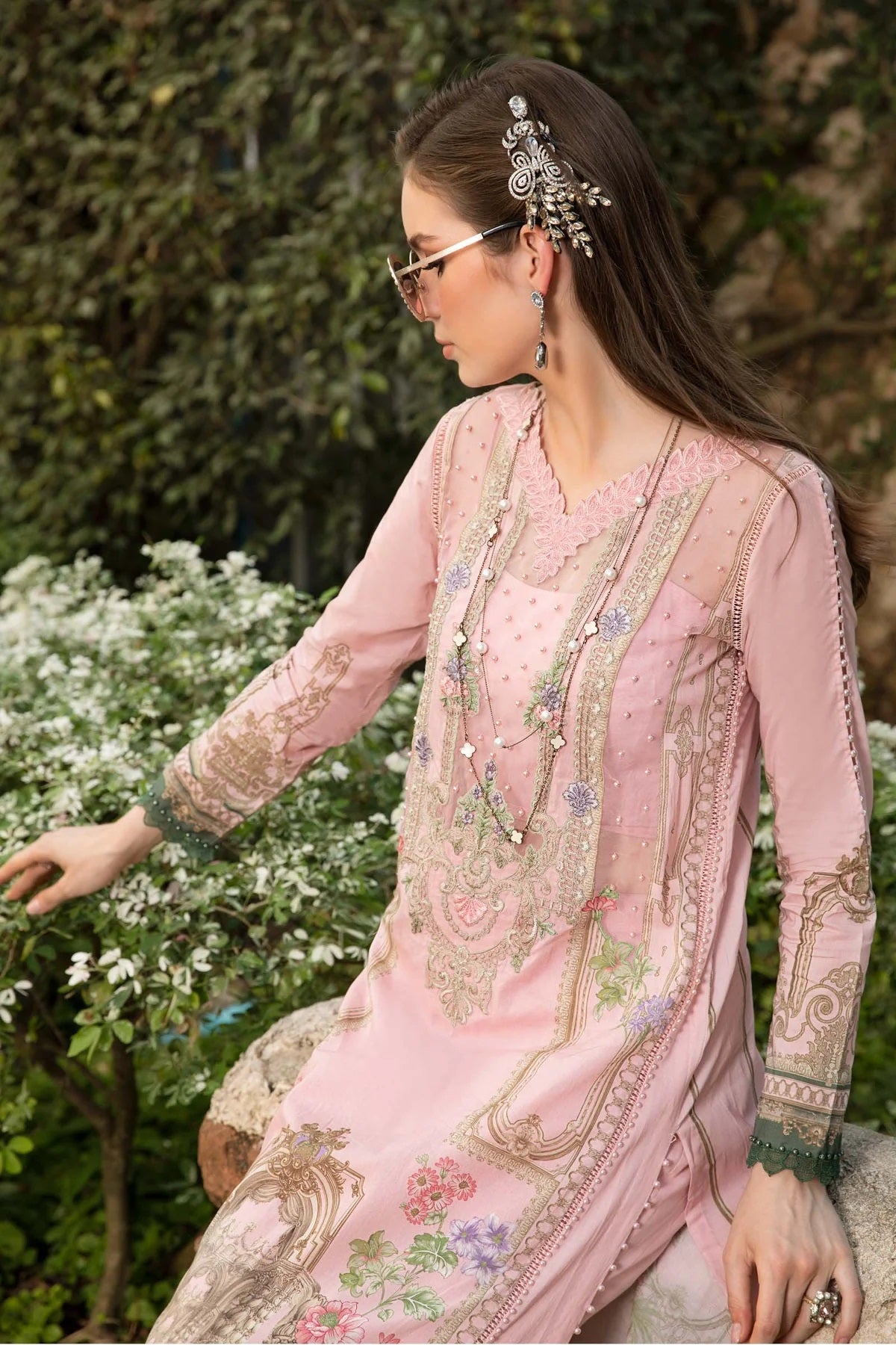 MPrints By Maria B Embroidered Lawn Suits Unstitched 3 Piece MPT-1713-A