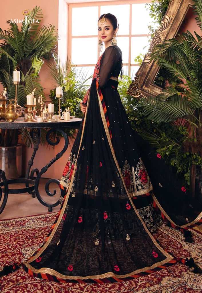 Mehr o Mah by Asim Jofa Festive Embroidered 3pc Unstitched Suit AJM-13