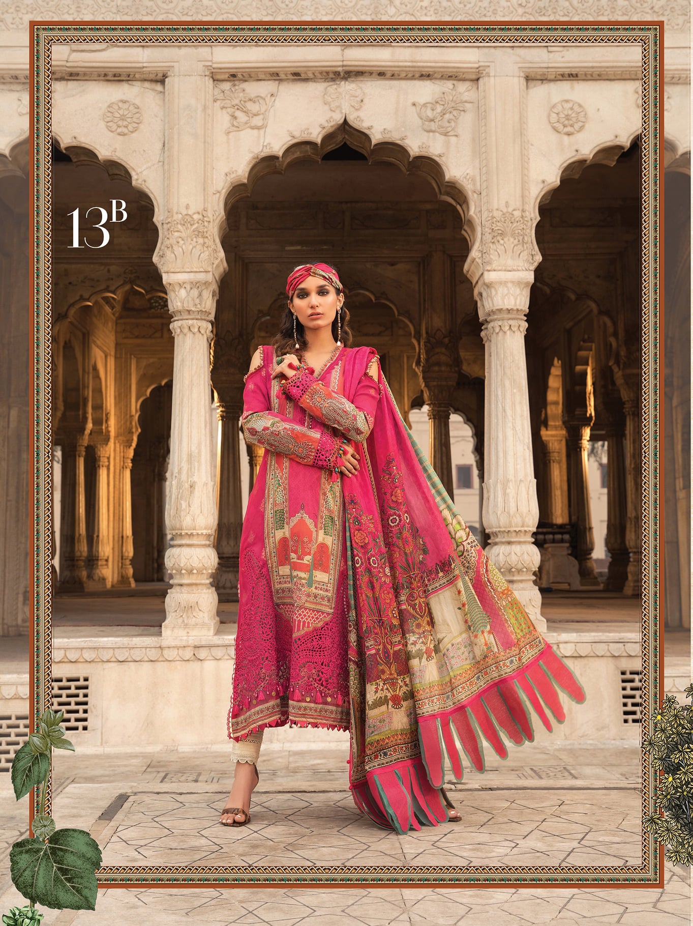 Maria B Embroidered Lawn Suits Unstitched 3 Piece D-2213-B Summer Collection 2022