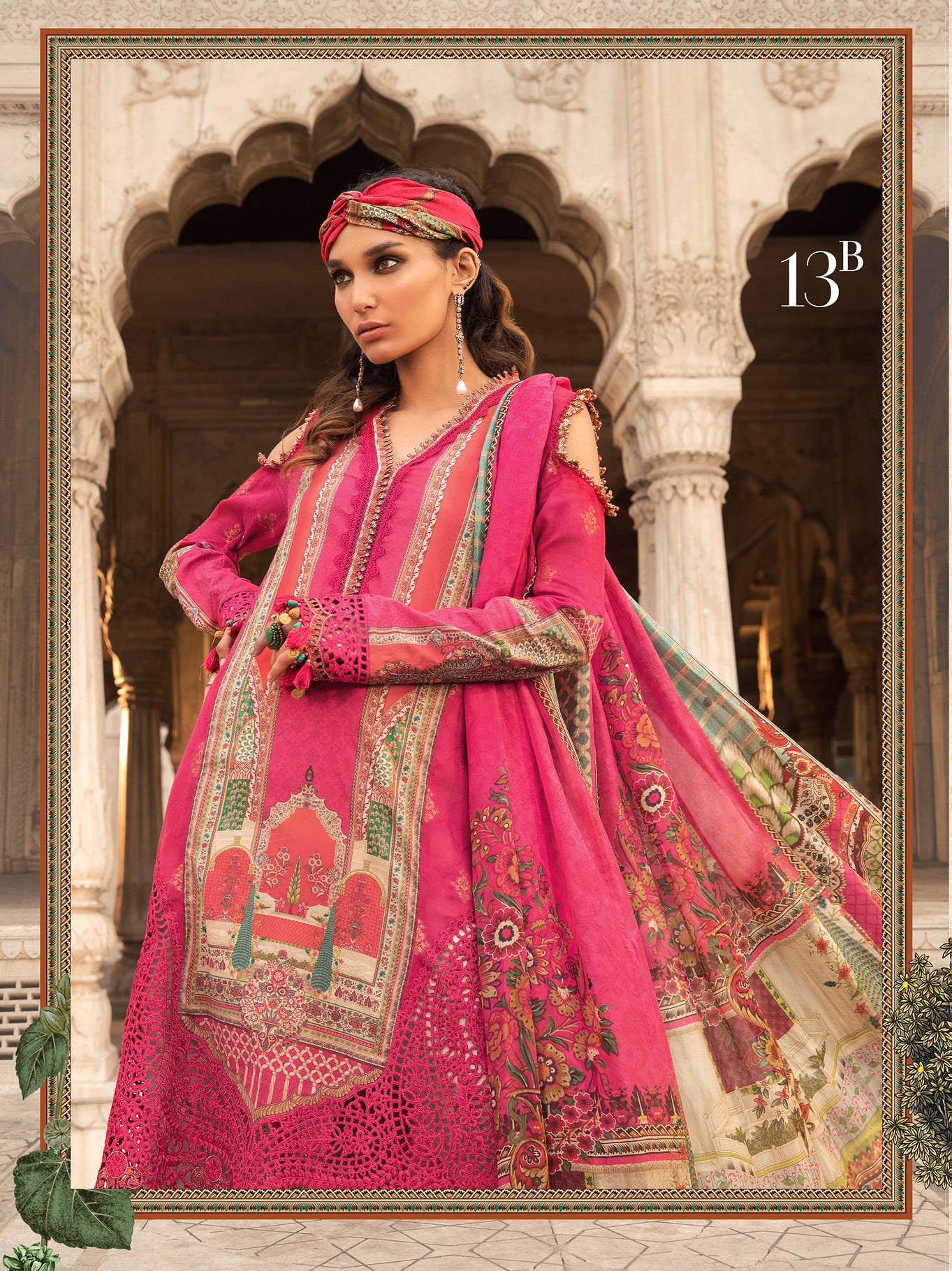 Maria B Embroidered Lawn Suits Unstitched 3 Piece D-2213-B Summer Collection 2022