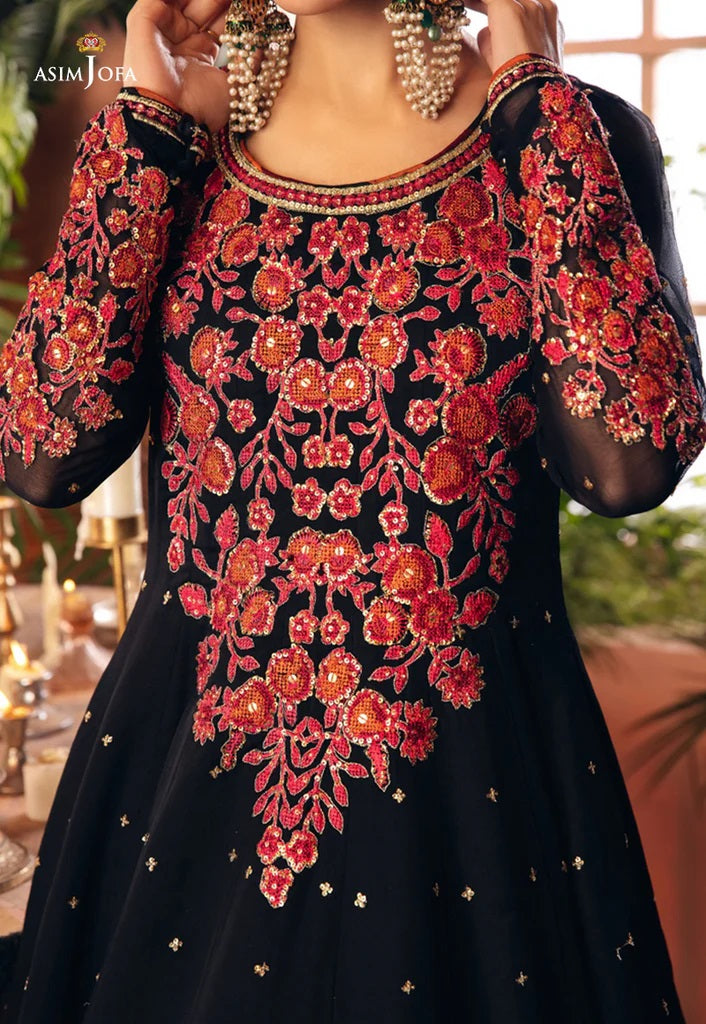 Mehr o Mah by Asim Jofa Festive Embroidered 3pc Unstitched Suit AJM-13