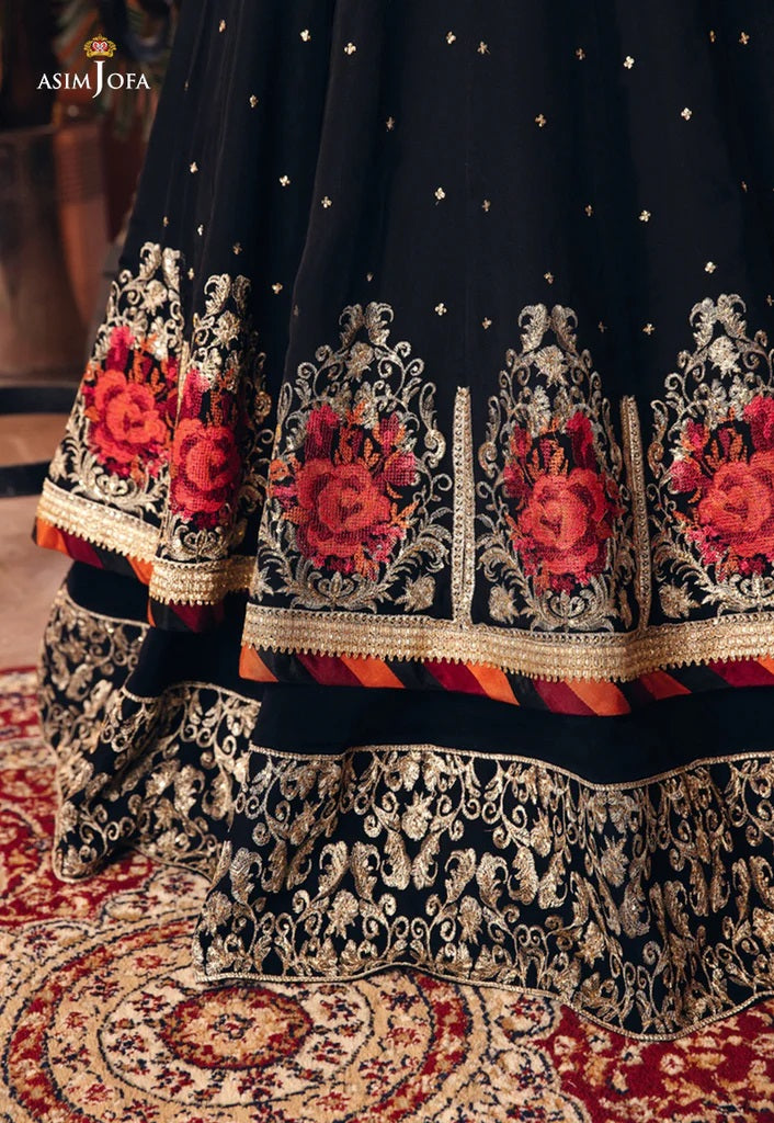 Mehr o Mah by Asim Jofa Festive Embroidered 3pc Unstitched Suit AJM-13