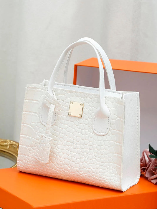Mini Crocodile Embossed Stylish Square Bag - HDJ 147