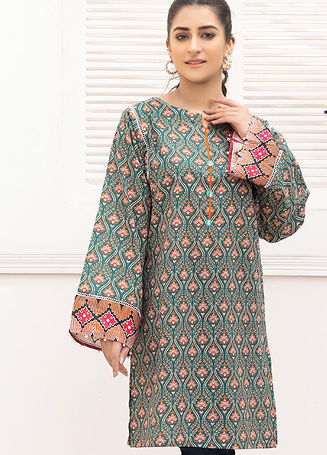 Retro by Adan's Libas Printed Lawn Stitched Kurtis ALRT D-14